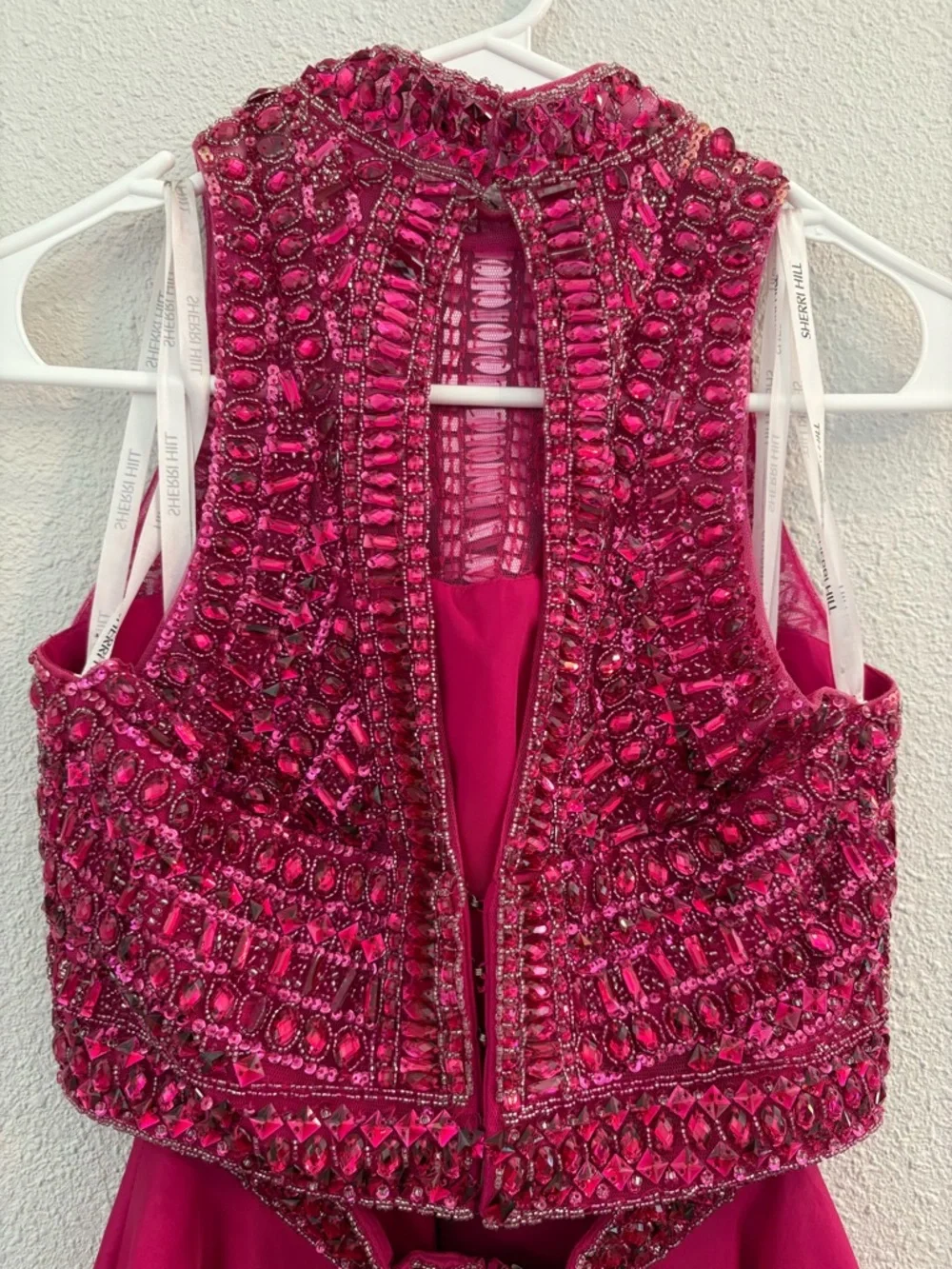 Sherri Hill Pink Two-Piece Formal Dress (size 0) - Picture 4 of 12